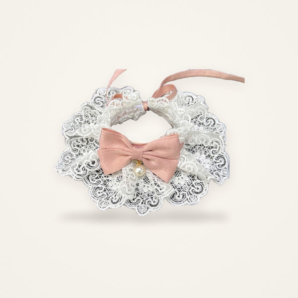 Collerette dentelle & nœud