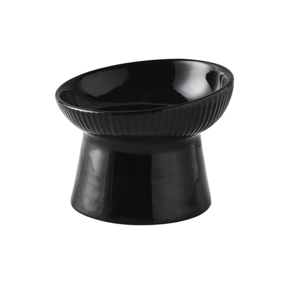 Gamelle surélevée en céramique – Noir