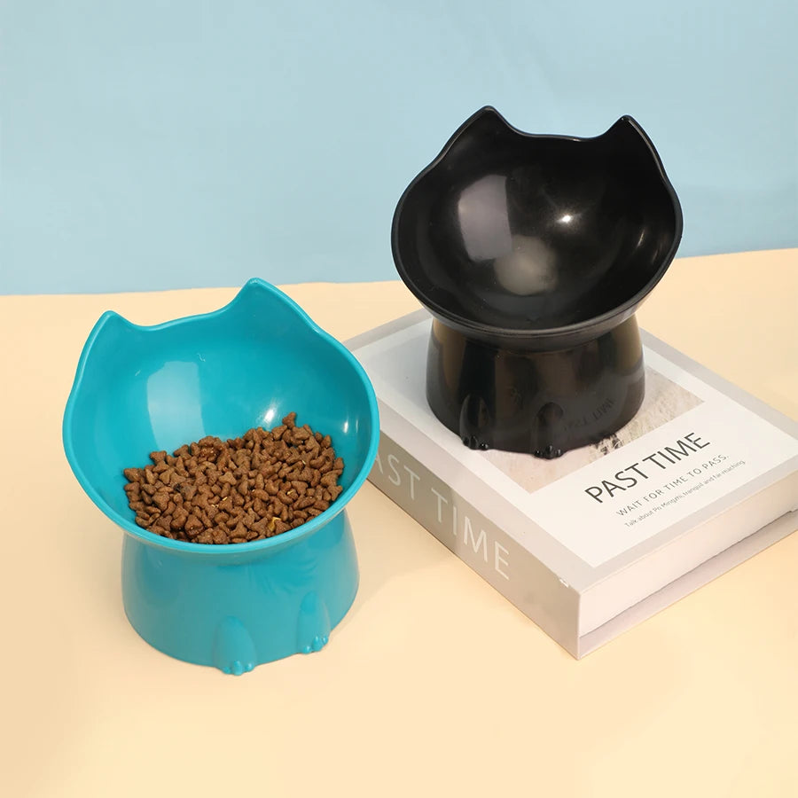 Gamelle tête de chat surélevée