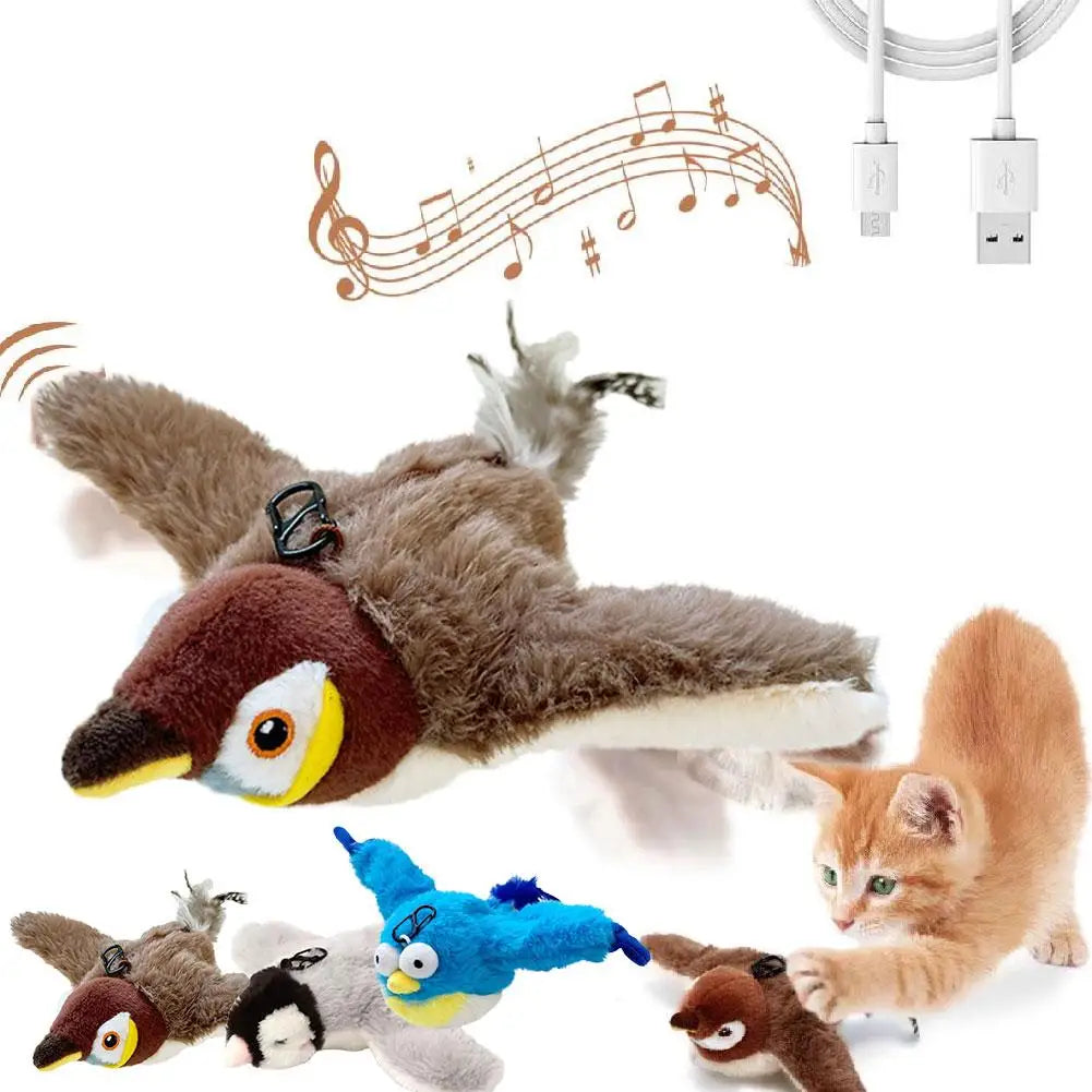 Moineau qui chante et bat des ailes