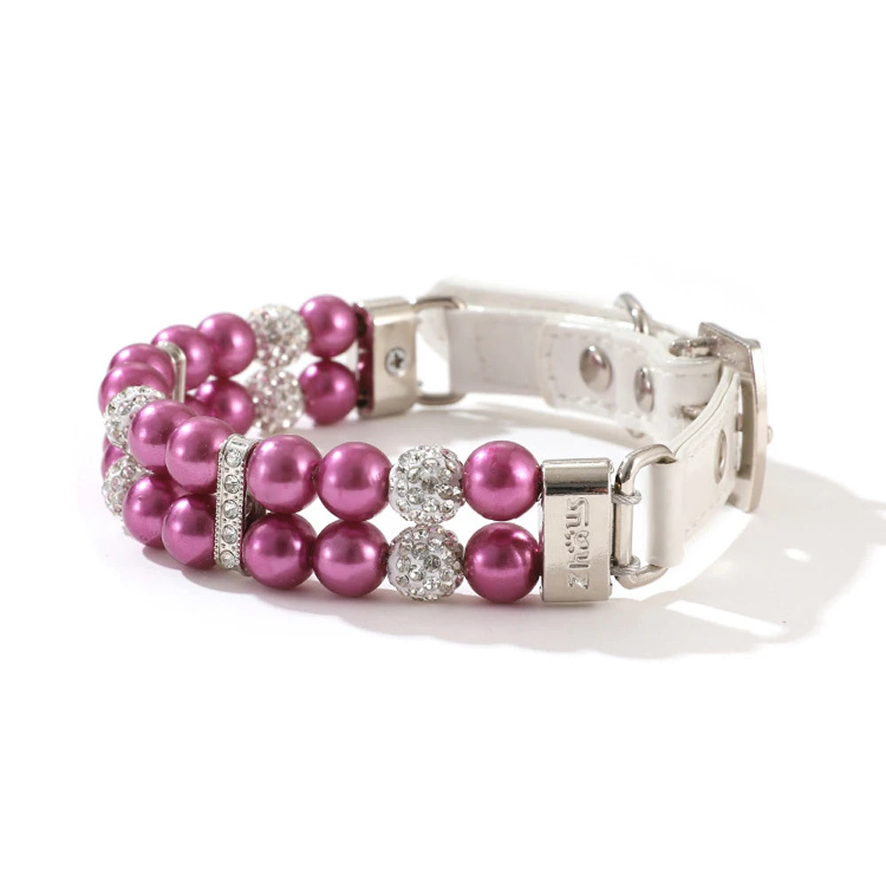 Collier perles nacrées – Violet, XS (16-22 cm)