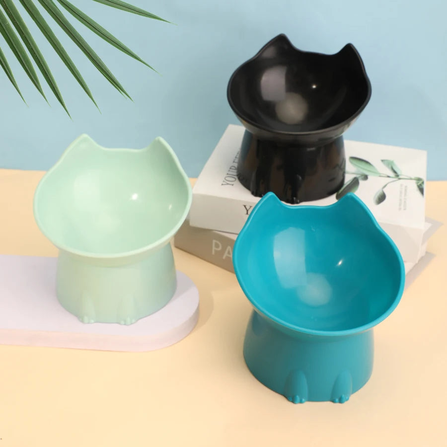 Gamelle tête de chat surélevée