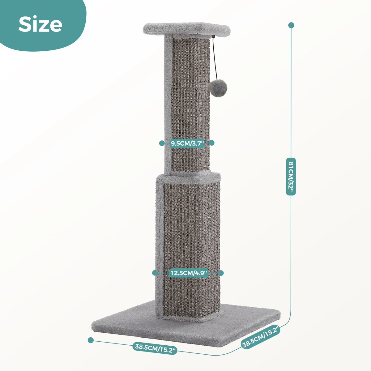 Colonne griffoir grise