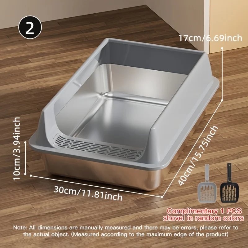 Alcôve, bac à litière en inox