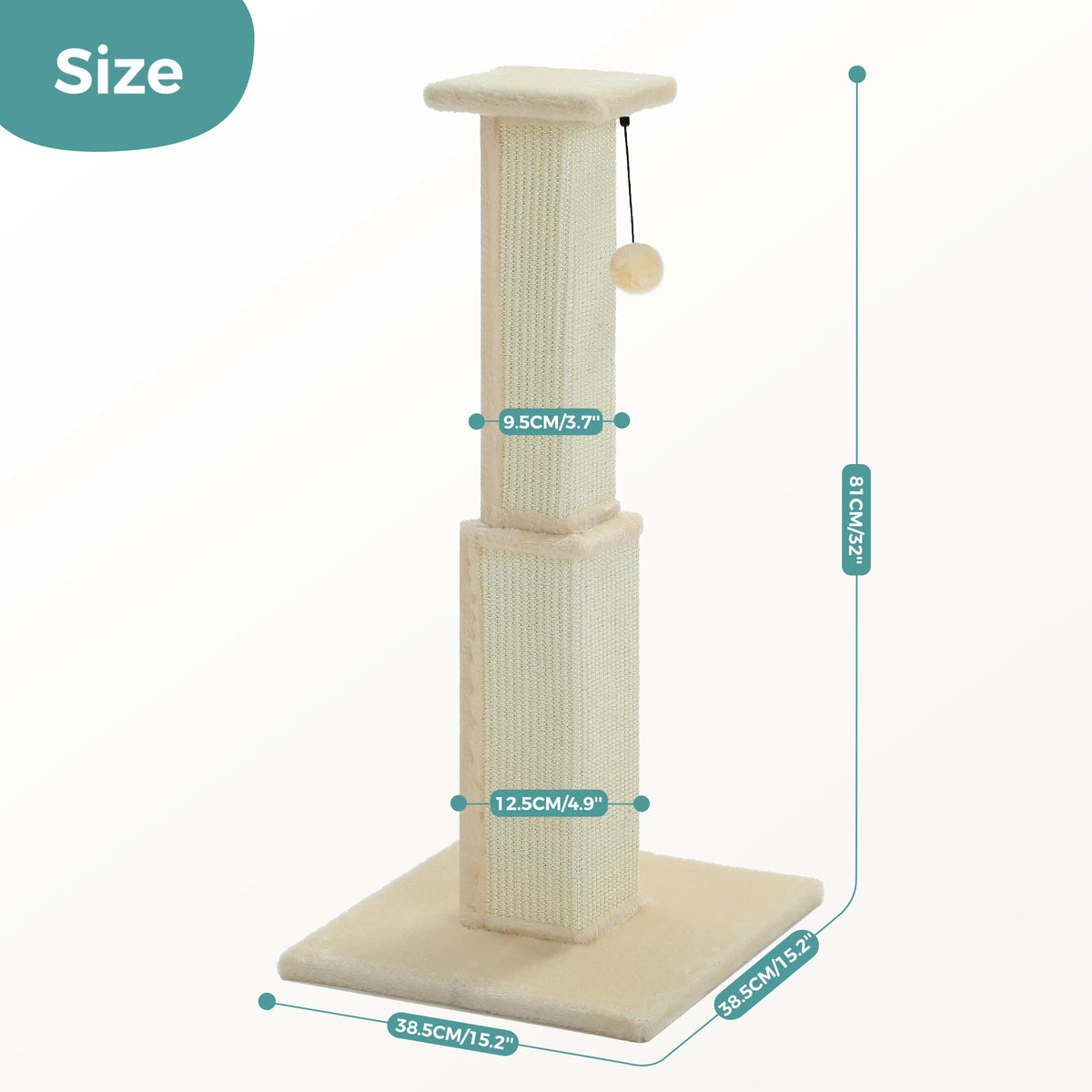 Colonne griffoir beige