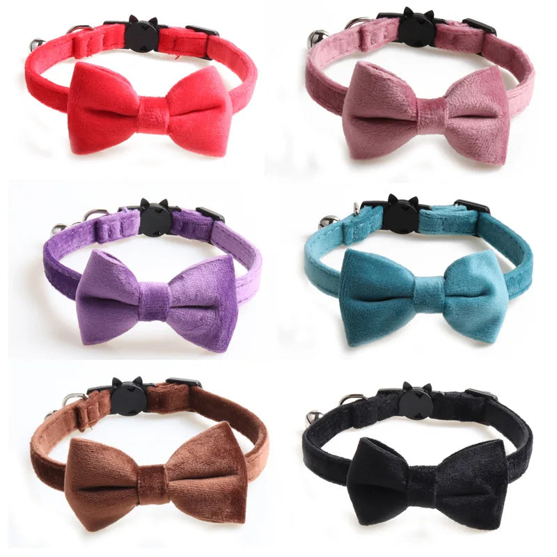 Collier velours à nœud