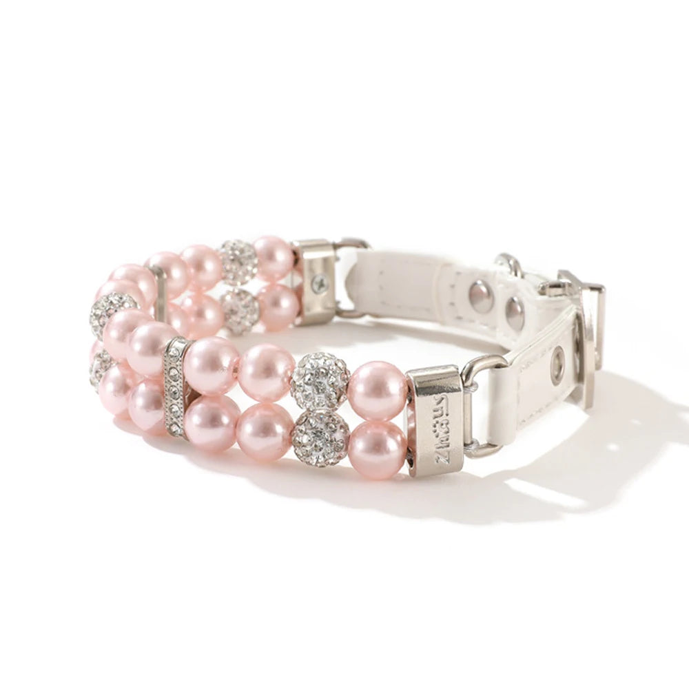 Collier perles nacrées – Rose, XS (16-22 cm)