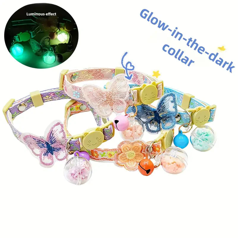 Collier papillon phosphorescent