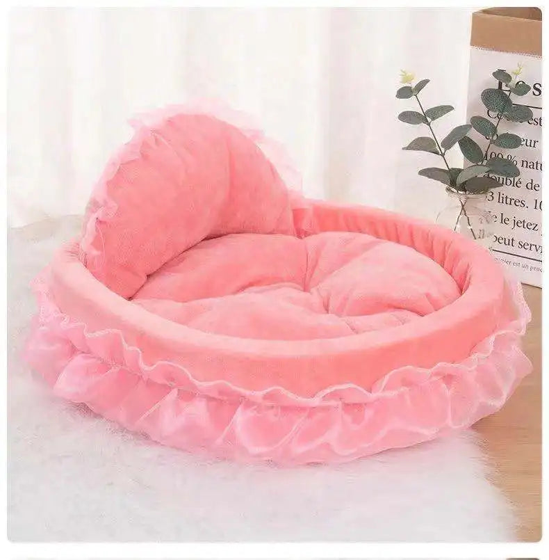 Lit princesse en dentelle – Rose, 45 cm