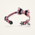 Collar con pajarita de cuadros