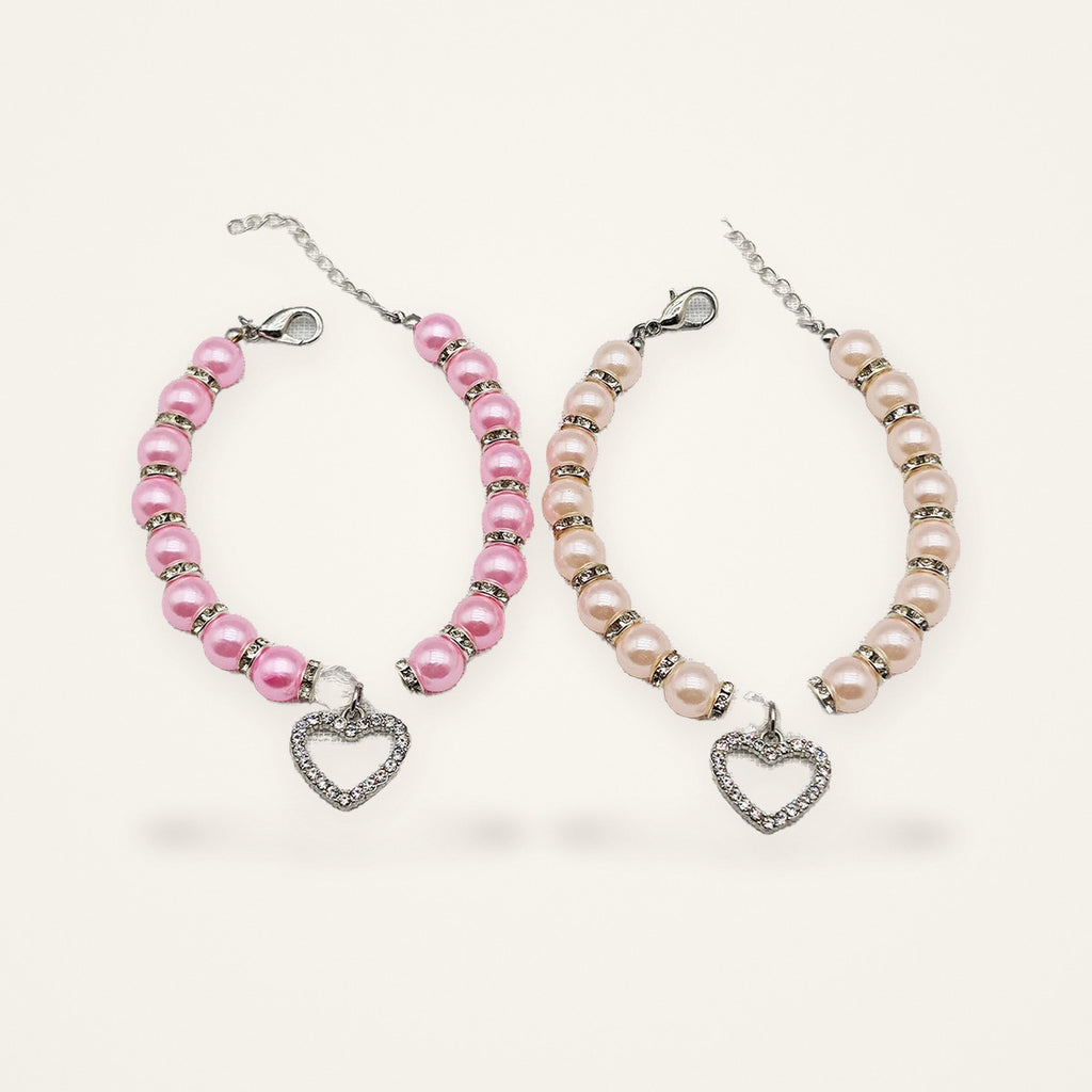 Collier perles & cœur — Miaoutfit