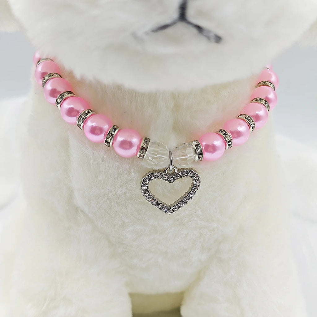 Collier perles & cœur — Miaoutfit
