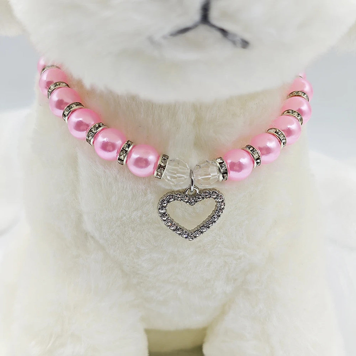 Collier perles & cœur — Miaoutfit
