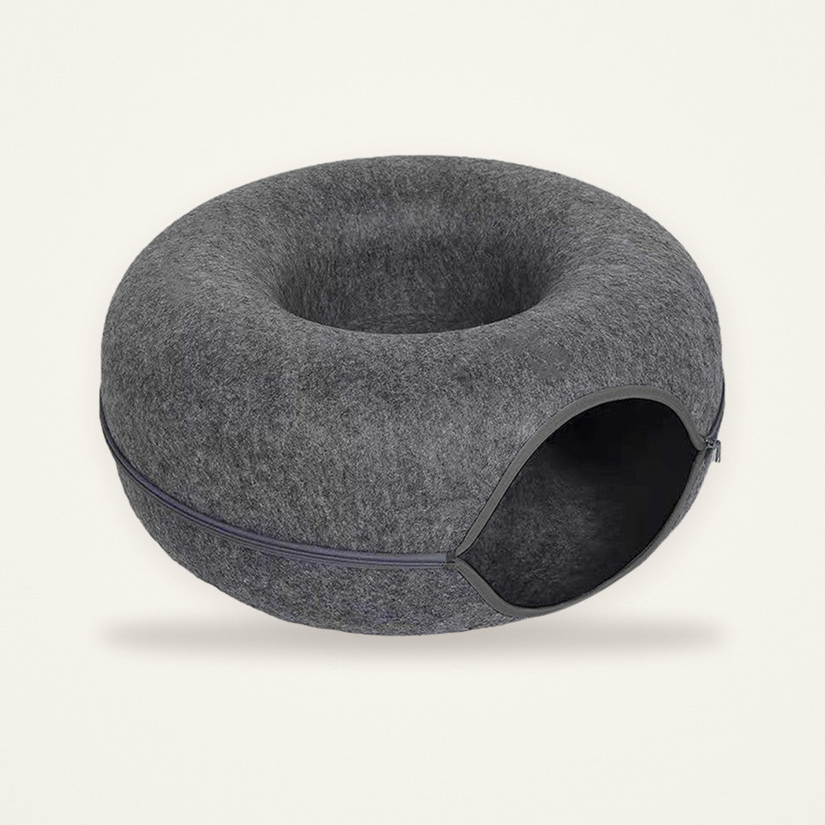 Lit-tunnel en feutre anthracite — Miaoutfit
