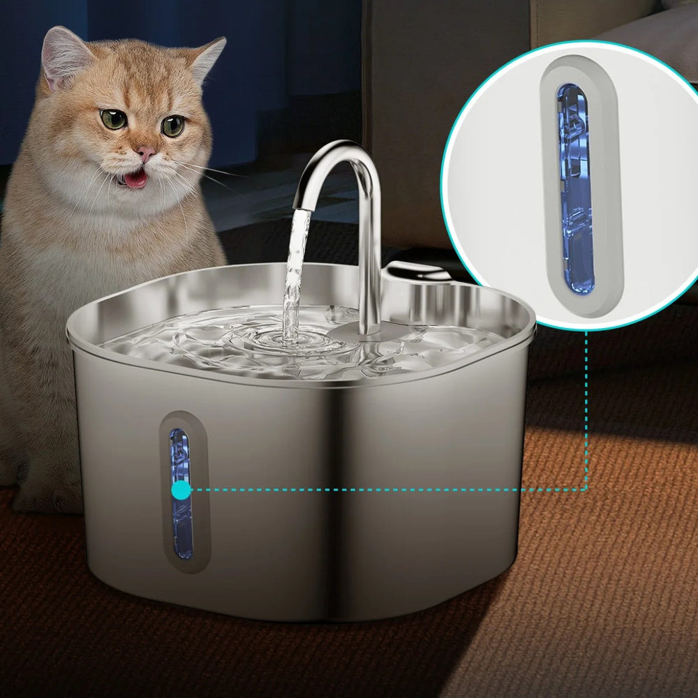 Source, 2.2 L stainless steel water fountain